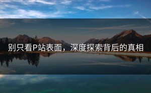 别只看P站表面，深度探索背后的真相