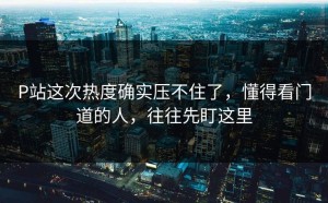 P站这次热度确实压不住了，懂得看门道的人，往往先盯这里