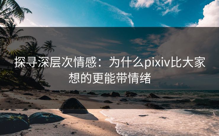 探寻深层次情感：为什么pixiv比大家想的更能带情绪