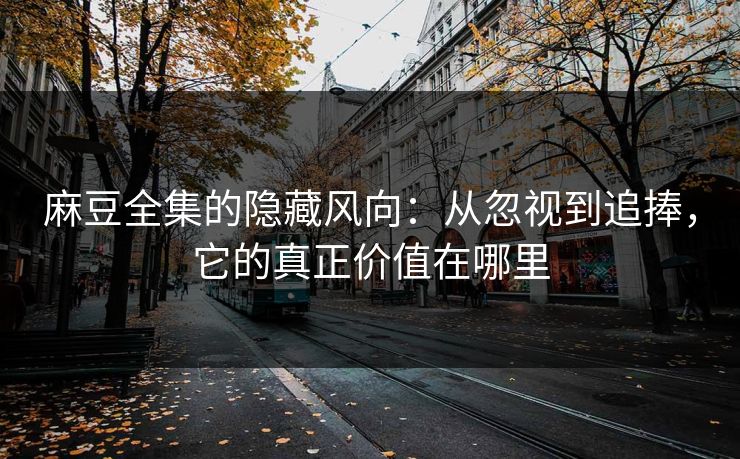 麻豆全集的隐藏风向：从忽视到追捧，它的真正价值在哪里